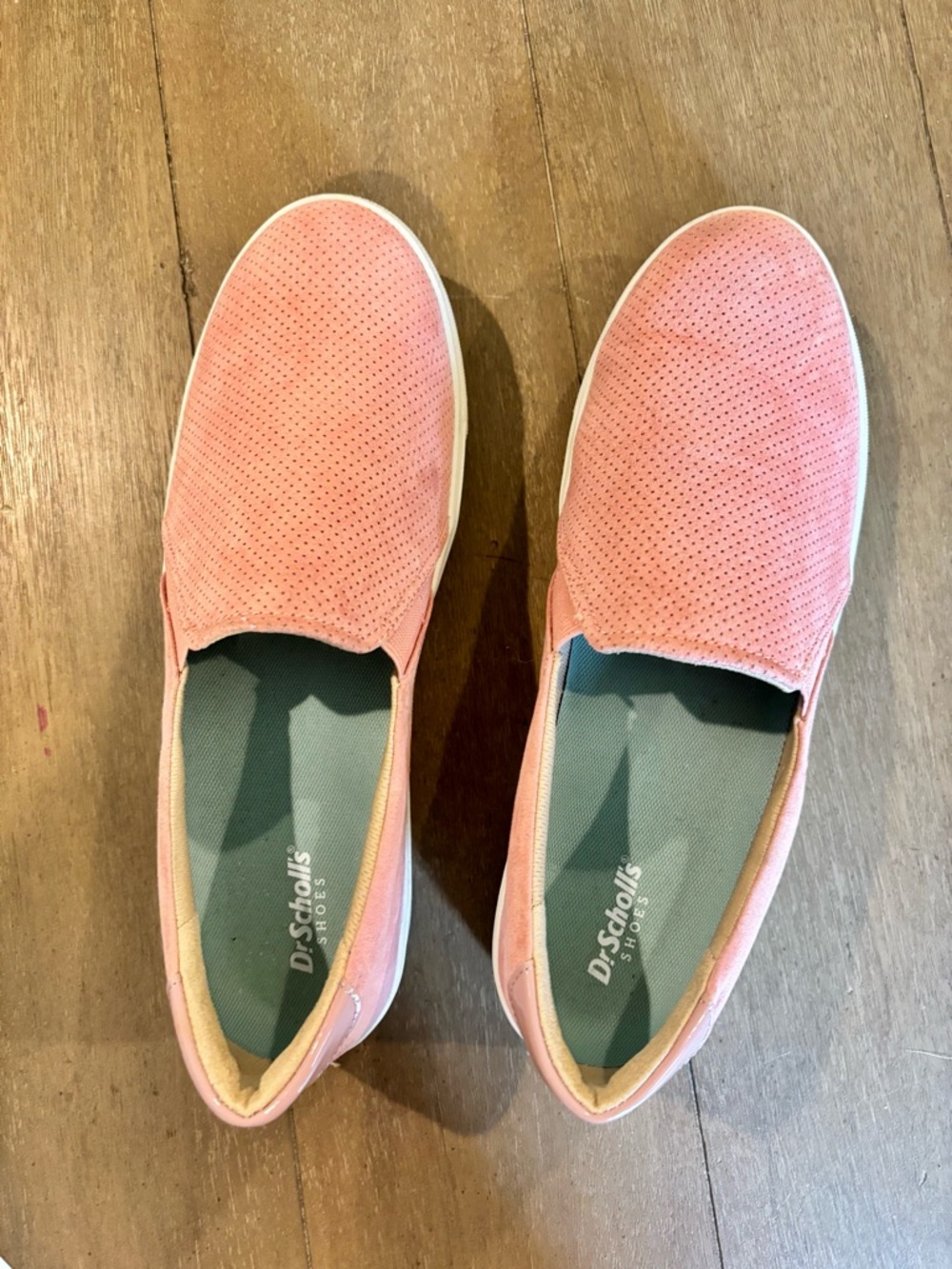 Dr. Scholl's Coral Pink Perforated Slip-On Shoes